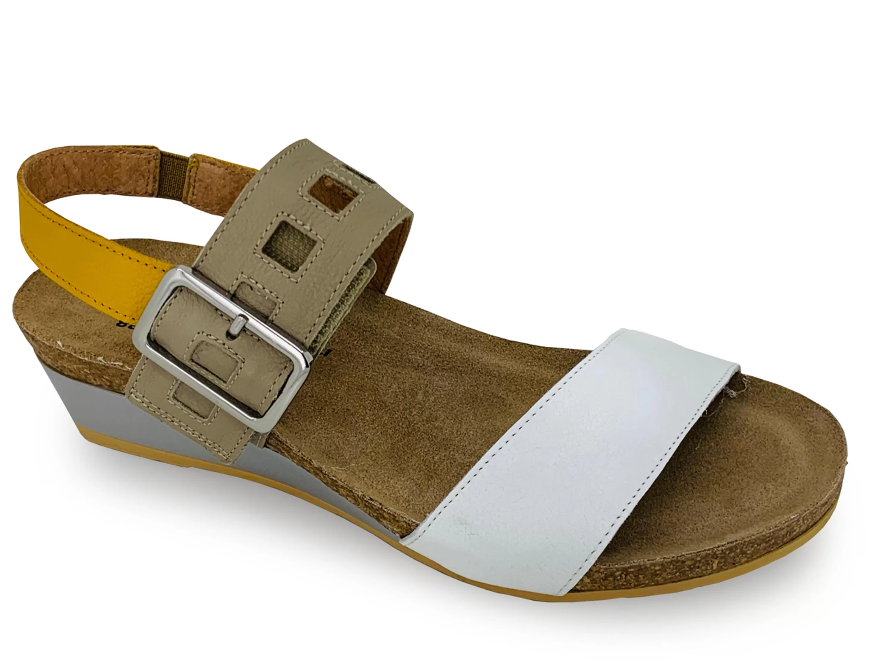 Dynasty Women's Wedge Sandal White Multi>NAOT Discount